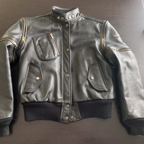 Vintage Hein Gericke Cafe Racer Leather Jacket Zip Off Sleeves 38 Wmns S XS - Picture 1 of 12